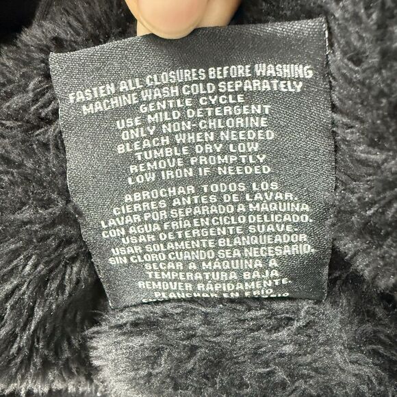 32 Degrees Heat Women's Plush Black Faux Fur Teddy Jacket Full Zip Size XXL - Picture 16 of 16